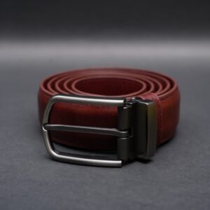 Alternative view of Zays Handcrafted Genuine Leather Belt for Men – Premium Quality, Adjustable, Stylish & Durable (ZMB133-Red Brown)