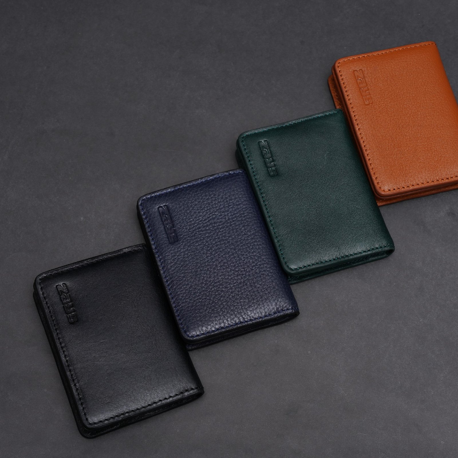 Zays Premium Eco-Friendly Leather Magnetic Card Holder Mini Wallet (ZCW109-Black) - Image 5