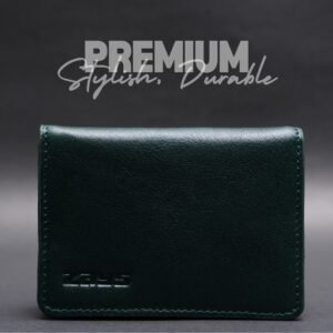 Zays Premium Eco-Friendly Leather Magnetic Card Holder Mini Wallet (ZCW113-Bottle Green)