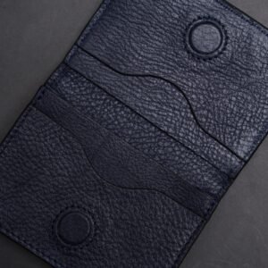 Alternative view of Zays Premium Eco-Friendly Leather Magnetic Card Holder Mini Wallet (ZCW111-Navy)