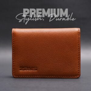 Zays Premium Eco-Friendly Leather Magnetic Card Holder Mini Wallet (ZCW110-Brown)