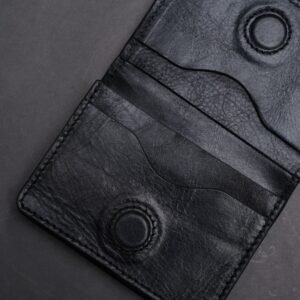 Alternative view of Zays Premium Eco-Friendly Leather Magnetic Card Holder Mini Wallet (ZCW109-Black)