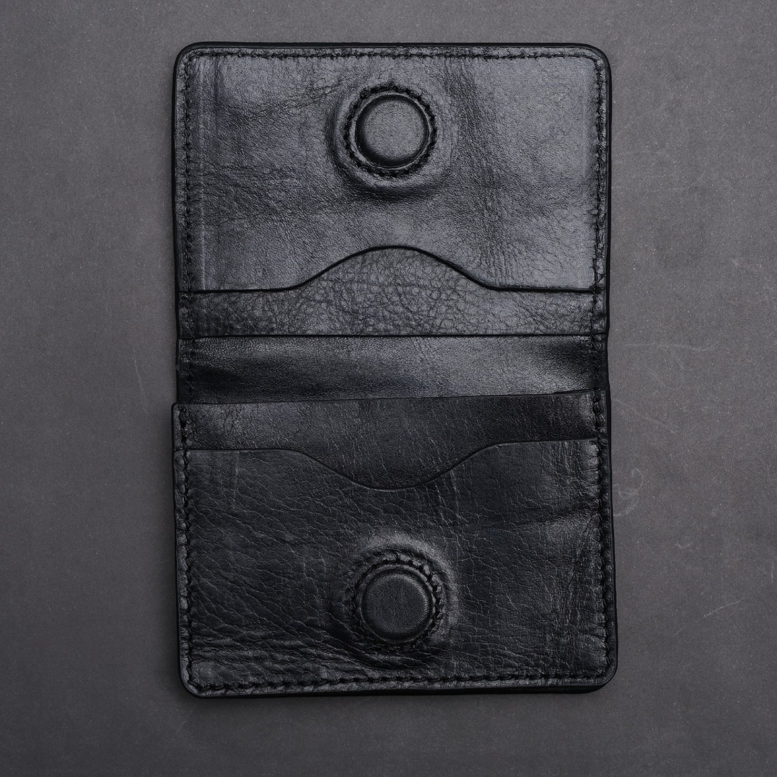 Zays Premium Eco-Friendly Leather Magnetic Card Holder Mini Wallet (ZCW109-Black) - Image 6