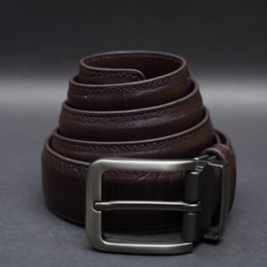 Alternative view of Zays Handcrafted Genuine Leather Belt for Men – Premium Quality, Adjustable, Stylish & Durable (ZMB126-Chocolate)