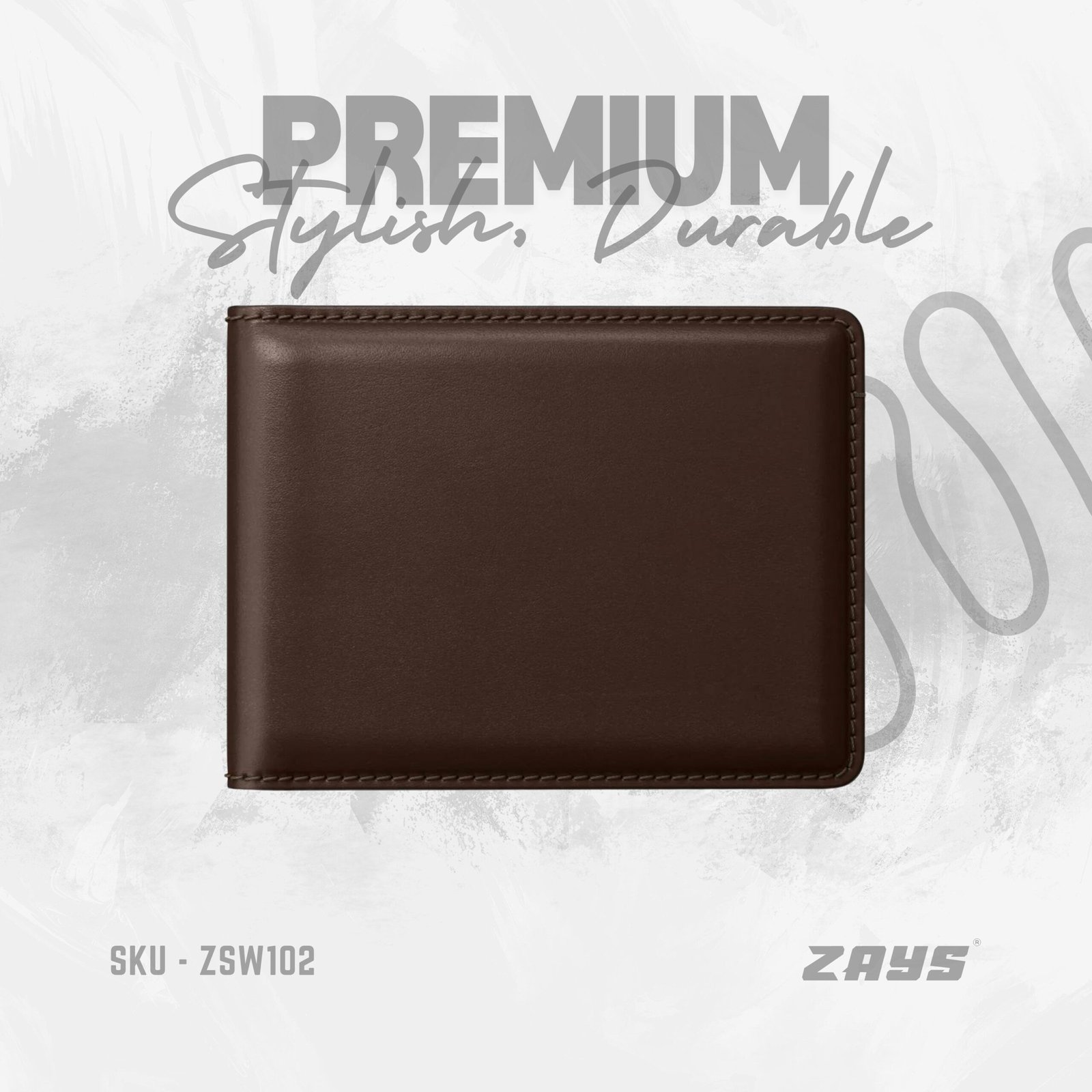 Zays Handcrafted Premium Leather Bifold Short Wallet (ZSW102-Chocolate)