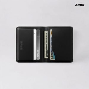 Alternative view of Zays Handcrafted Premium Leather Super Slim Card Holder Mini Wallet (ZCW106-Black)