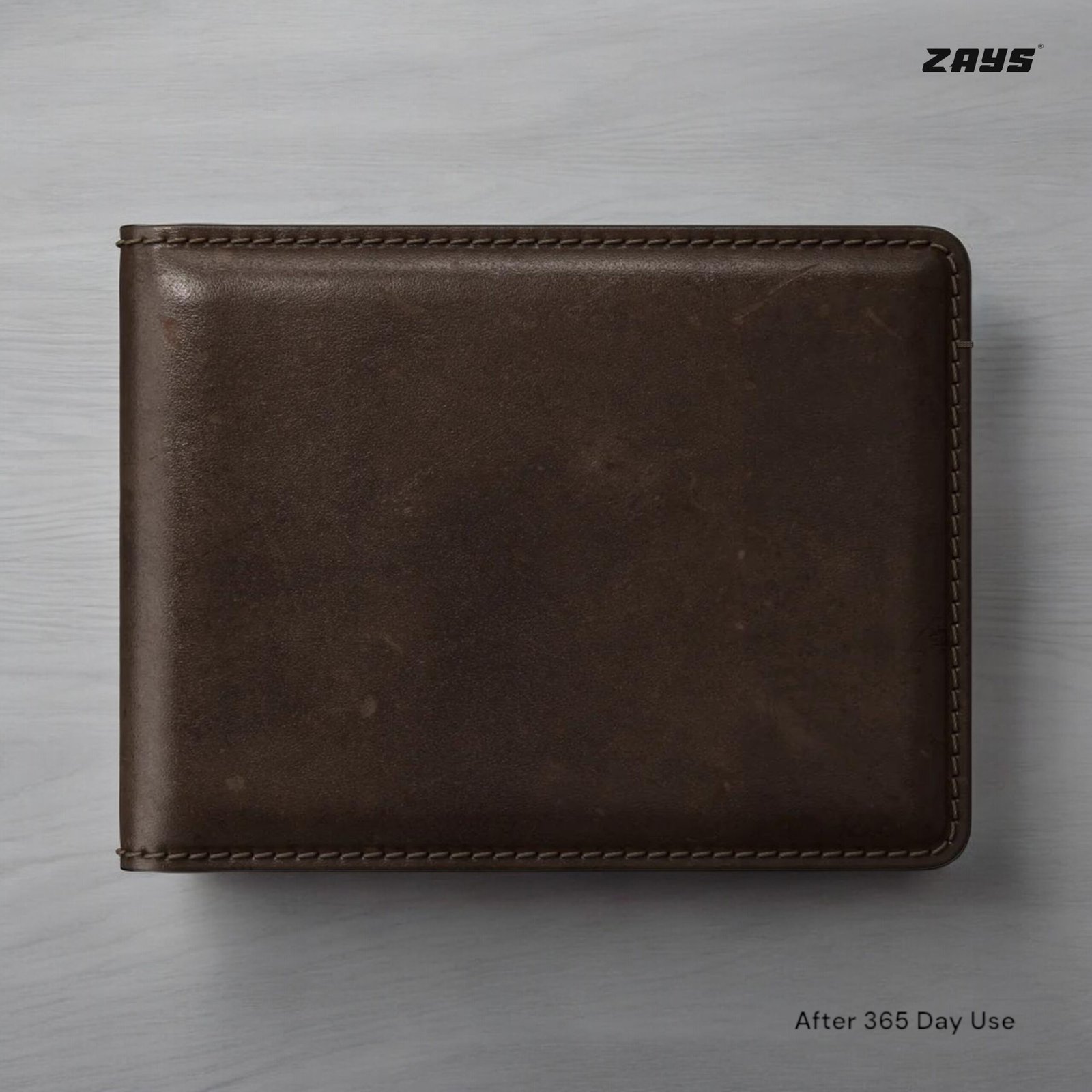 Zays Handcrafted Premium Leather Bifold Short Wallet (ZSW102-Chocolate) - Image 4