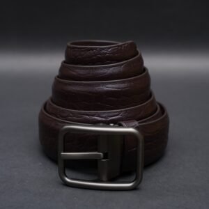 Zays Handcrafted Genuine Leather Belt for Men – Premium Quality, Adjustable, Stylish & Durable (ZMB121-Chocolate)