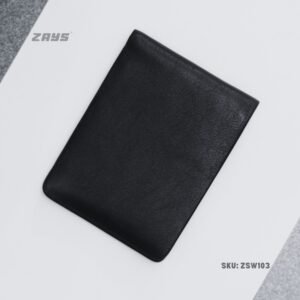 Alternative view of Zays Handcrafted Premium Leather Bifold Short Wallet (ZSW103-Black)