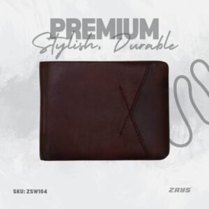 Zays Handcrafted Premium Leather Bifold Short Wallet (ZSW104-Chocolate)
