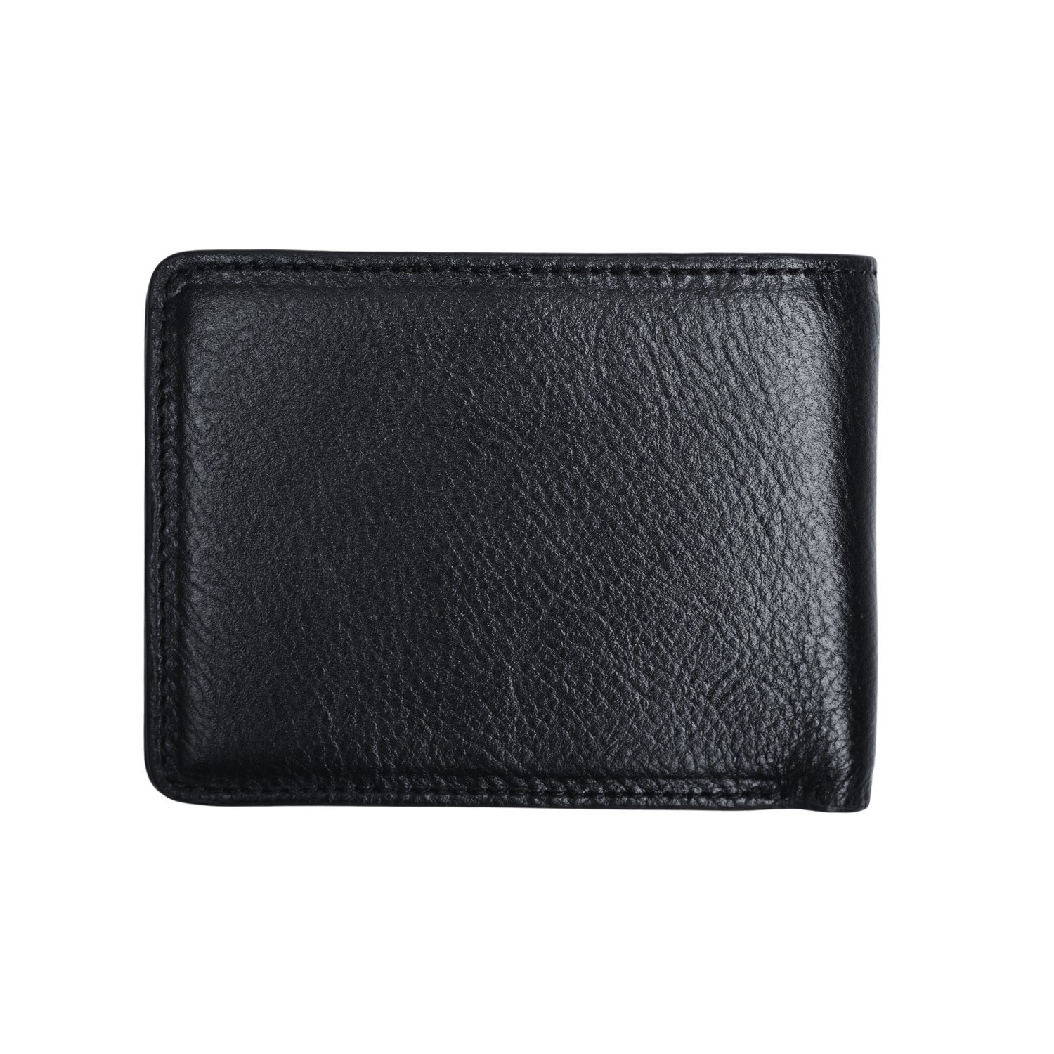 Zays Handcrafted Premium Leather Bifold Short Wallet (ZSW106-Black) - Image 2
