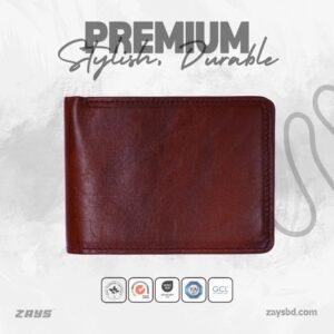 Zays Handcrafted Premium Leather Bifold Short Wallet (ZSW107-Chocolate)