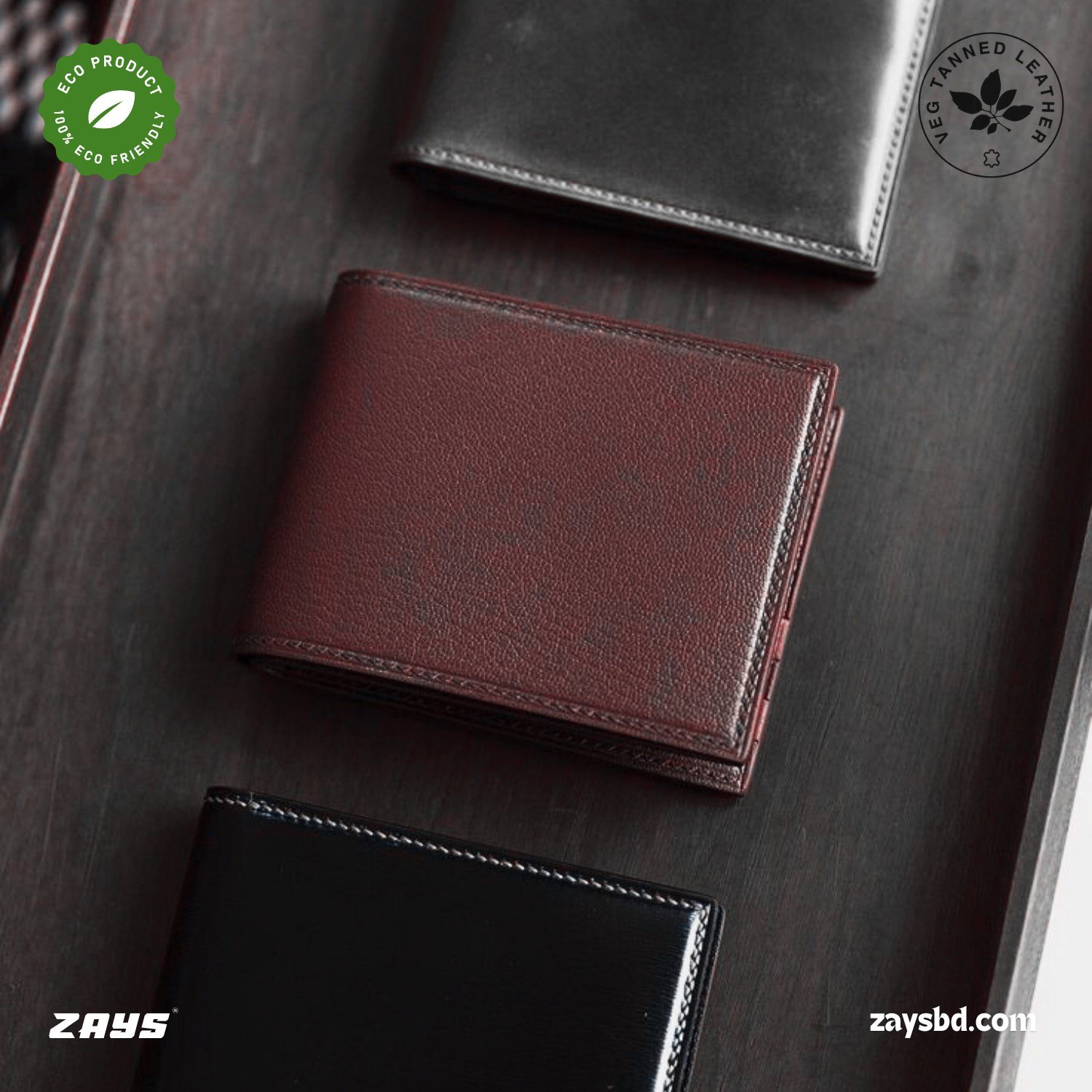 Zays Handcrafted Premium Leather Bifold Short Wallet (ZSW107-Chocolate) - Image 6