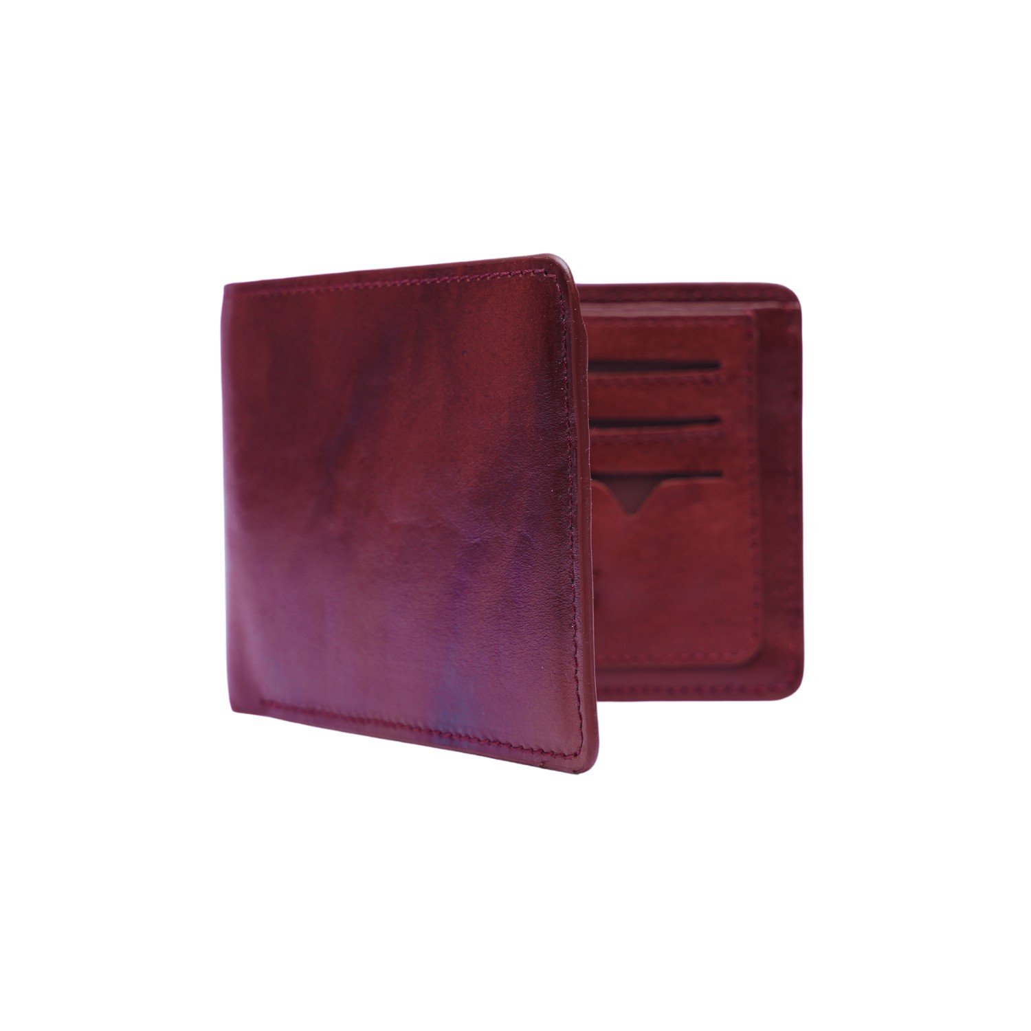 Zays Handcrafted Premium Leather Bifold Short Wallet (ZSW107-Chocolate) - Image 5