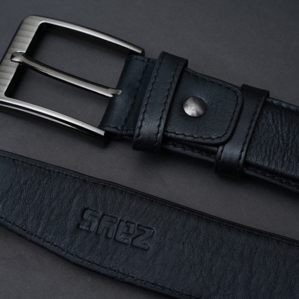 Zays Genuine Leather Belt for Men – Premium Full-Grain Cowhide, Handmade, Formal & Casual Use - Image 2