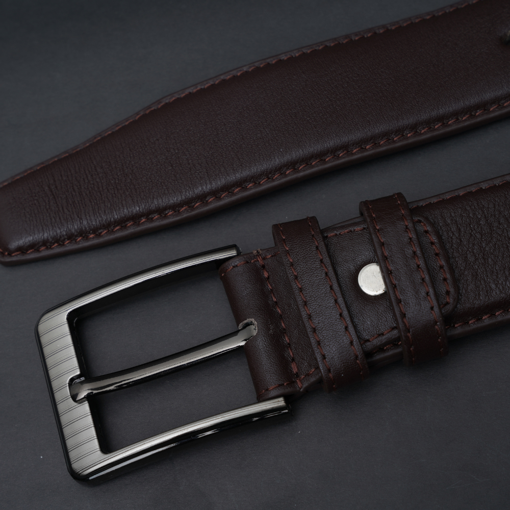 Zays Genuine Leather Belt for Men – Premium Full-Grain Cowhide, Handmade, Formal & Casual Use - Image 4