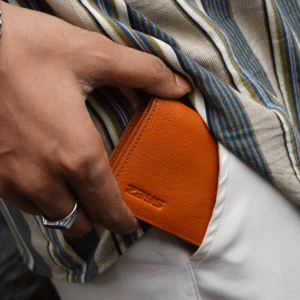 Zays Premium Eco-Friendly Leather Magnetic Card Holder Mini Wallet (ZCW110-Tan Brown)