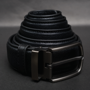 Alternative view of Zays Handcrafted Genuine Leather Belt for Men – Premium Quality, Adjustable, Stylish & Durable (ZMB151-Black)