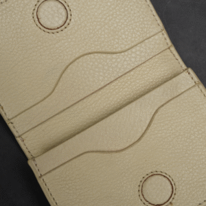 Alternative view of Zays Premium Eco-Friendly Leather Magnetic Card Holder Mini Wallet (ZCW114-Light Cream)