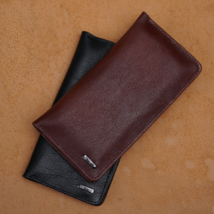 Zays Handcrafted Full-Grain Leather Long Wallet - Elegant, Durable, and Functional for Everyday Use (LW105-Black)