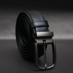 Zays Handcrafted Genuine Leather Belt for Men – Premium Quality, Adjustable, Stylish & Durable (ZMB151-Black)