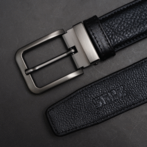 Alternative view of Zays Handcrafted Genuine Leather Belt for Men – Premium Quality, Adjustable, Stylish & Durable (ZMB152-Black)