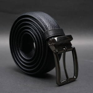 Alternative view of Zays Handcrafted Genuine Leather Belt for Men – Premium Quality, Adjustable, Stylish & Durable (ZMB153-Black)