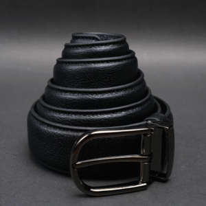 Alternative view of Zays Handcrafted Genuine Leather Belt for Men – Premium Quality, Adjustable, Stylish & Durable (ZMB154-Black)