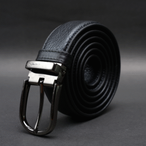 Zays Handcrafted Genuine Leather Belt for Men – Premium Quality, Adjustable, Stylish & Durable (ZMB154-Black)