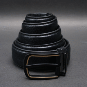 Alternative view of Zays Handcrafted Genuine Leather Belt for Men – Premium Quality, Adjustable, Stylish & Durable (ZMB155-Black)