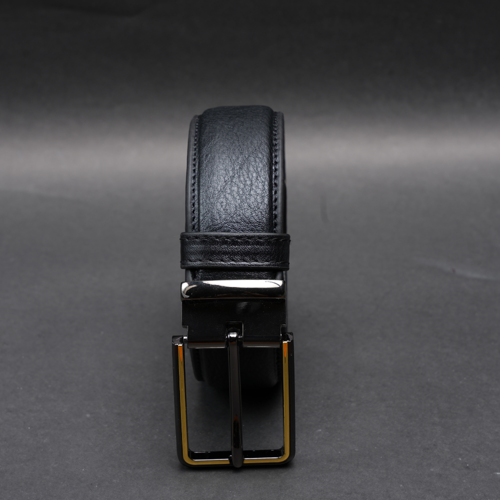 Zays Handcrafted Genuine Leather Belt for Men – Premium Quality, Adjustable, Stylish & Durable (ZMB156-Black) - Image 6
