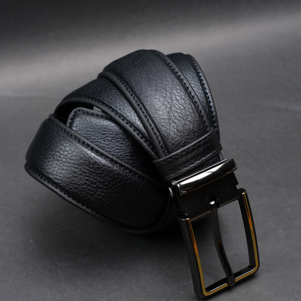 Zays Handcrafted Genuine Leather Belt for Men – Premium Quality, Adjustable, Stylish & Durable (ZMB156-Black) - Image 9