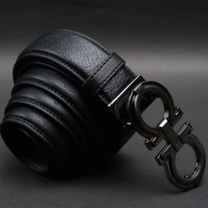 Zays Handcrafted Genuine Leather Belt for Men – Premium Quality, Adjustable, Stylish & Durable (ZMB157-Black)