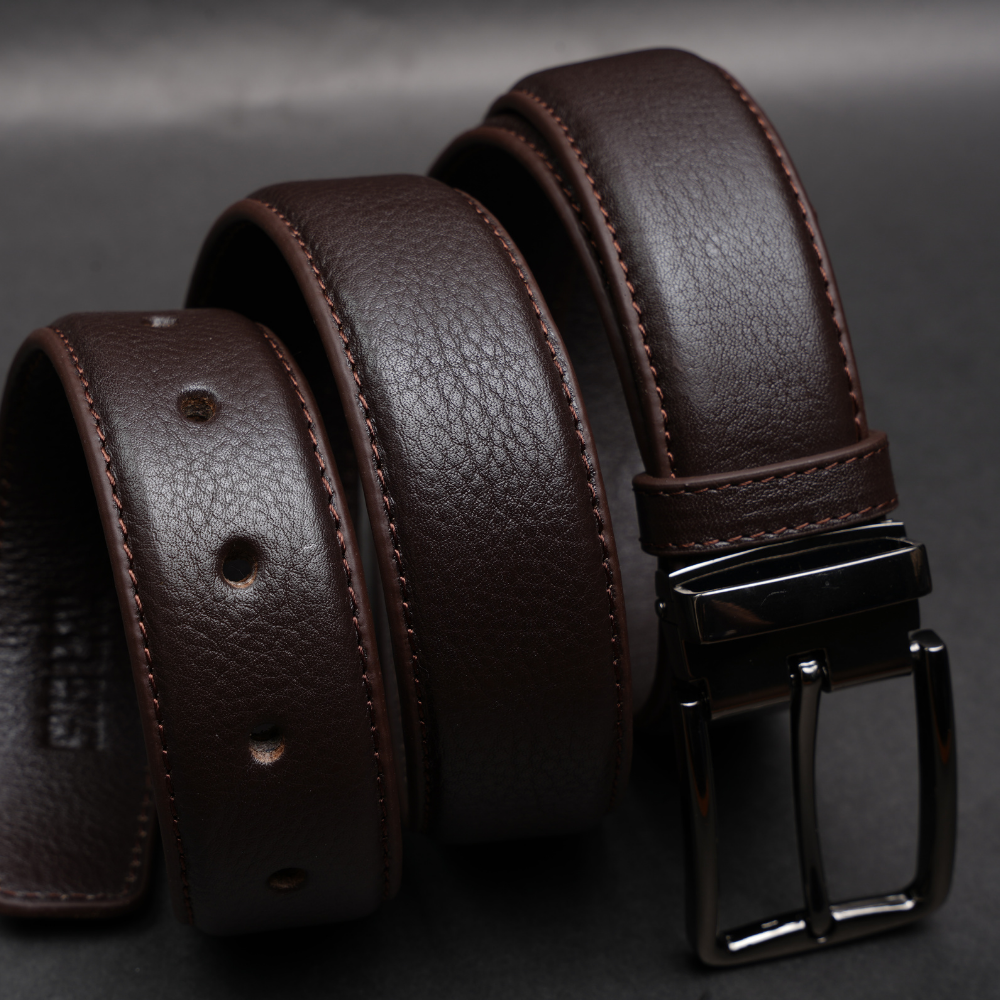 Zays Handcrafted Genuine Leather Belt for Men – Premium Quality, Adjustable, Stylish & Durable (ZMB168-Chocolate) - Image 6