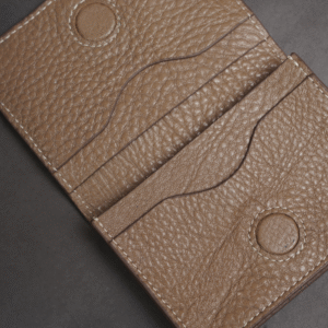 Alternative view of Zays Premium Eco-Friendly Leather Magnetic Card Holder Mini Wallet (ZCW117-Dark Cream)