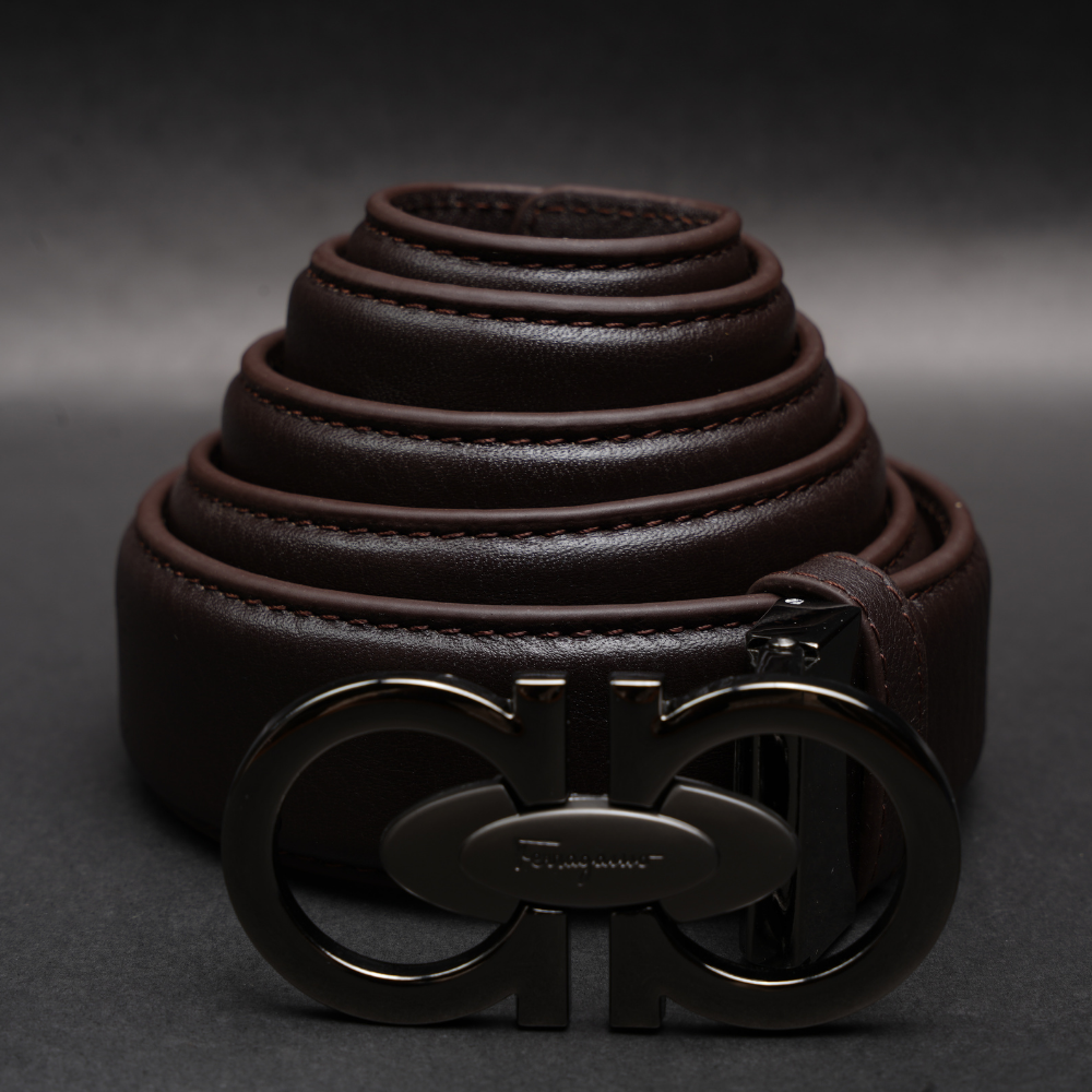 Zays Handcrafted Genuine Leather Belt for Men – Premium Quality, Adjustable, Stylish & Durable (ZMB181-Chocolate) - Image 3