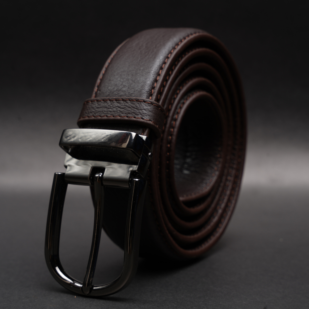 Zays Handcrafted Genuine Leather Belt for Men – Premium Quality, Adjustable, Stylish & Durable (ZMB167-Chocolate) - Image 8