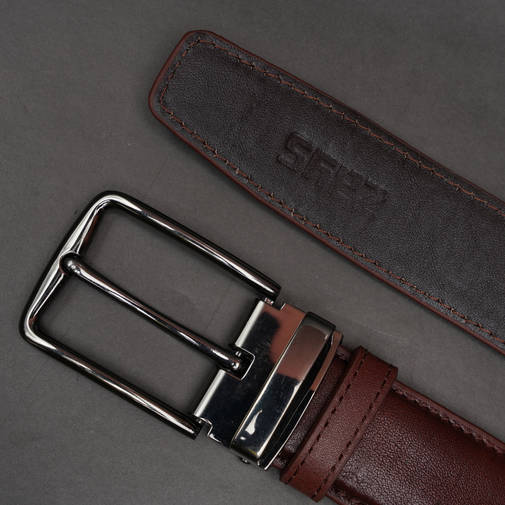 Zays Handcrafted Genuine Leather Belt for Men – Premium Quality, Adjustable, Stylish & Durable (ZMB184-Antique Brown) - Image 4