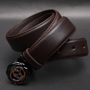 Alternative view of Zays Handcrafted Genuine Leather Belt for Men – Premium Quality, Adjustable, Stylish & Durable (ZMB171-Chocolate)