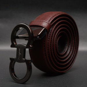 Zays Handcrafted Genuine Leather Belt for Men – Premium Quality, Adjustable, Stylish & Durable (ZMB185-Antique Brown)