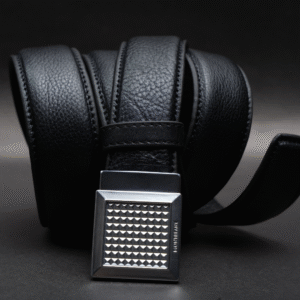 Alternative view of Zays Handcrafted Genuine Leather Belt for Men – Premium Quality, Adjustable, Stylish & Durable (ZMB172-Black)