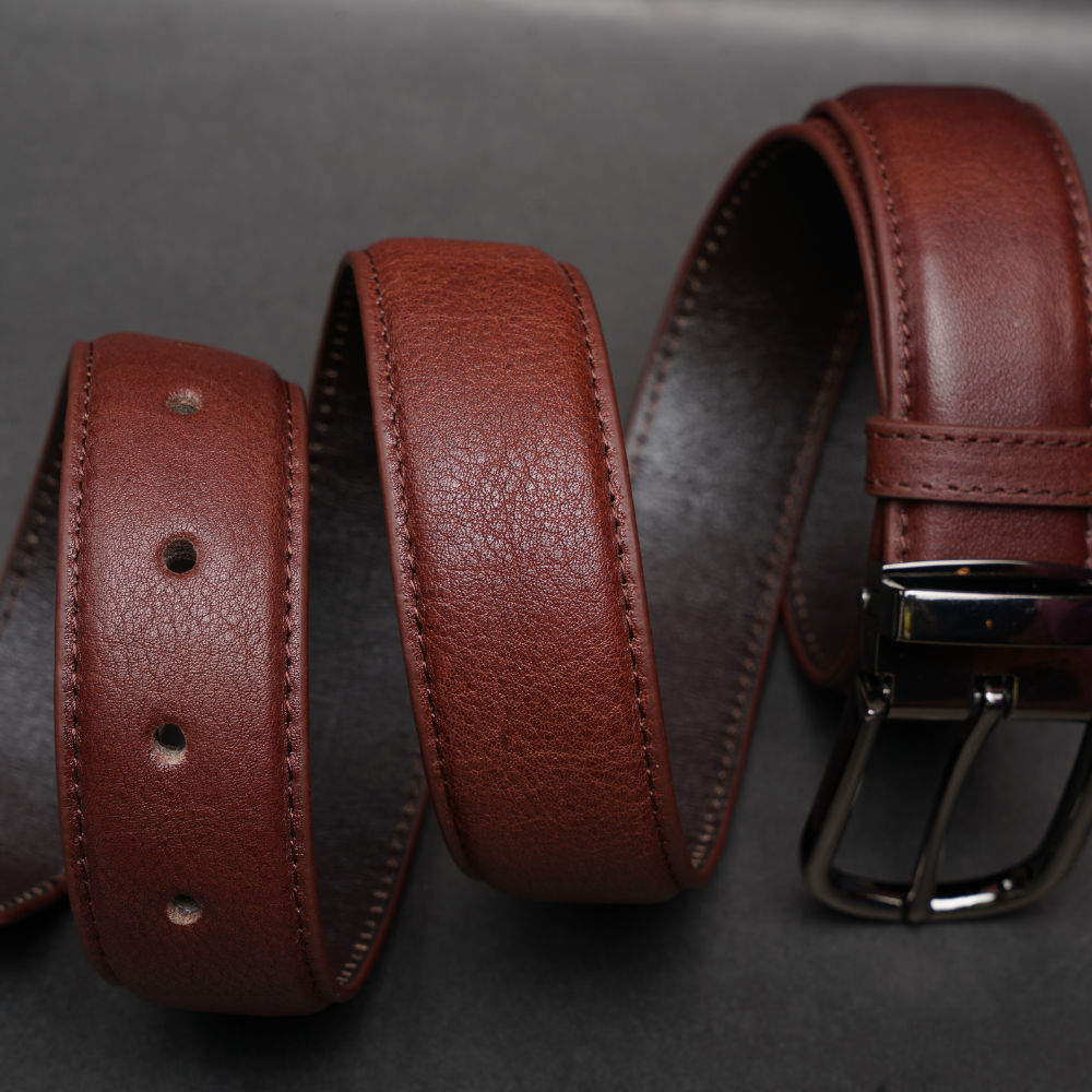 Zays Handcrafted Genuine Leather Belt for Men – Premium Quality, Adjustable, Stylish & Durable (ZMB182-Antique Brown) - Image 9