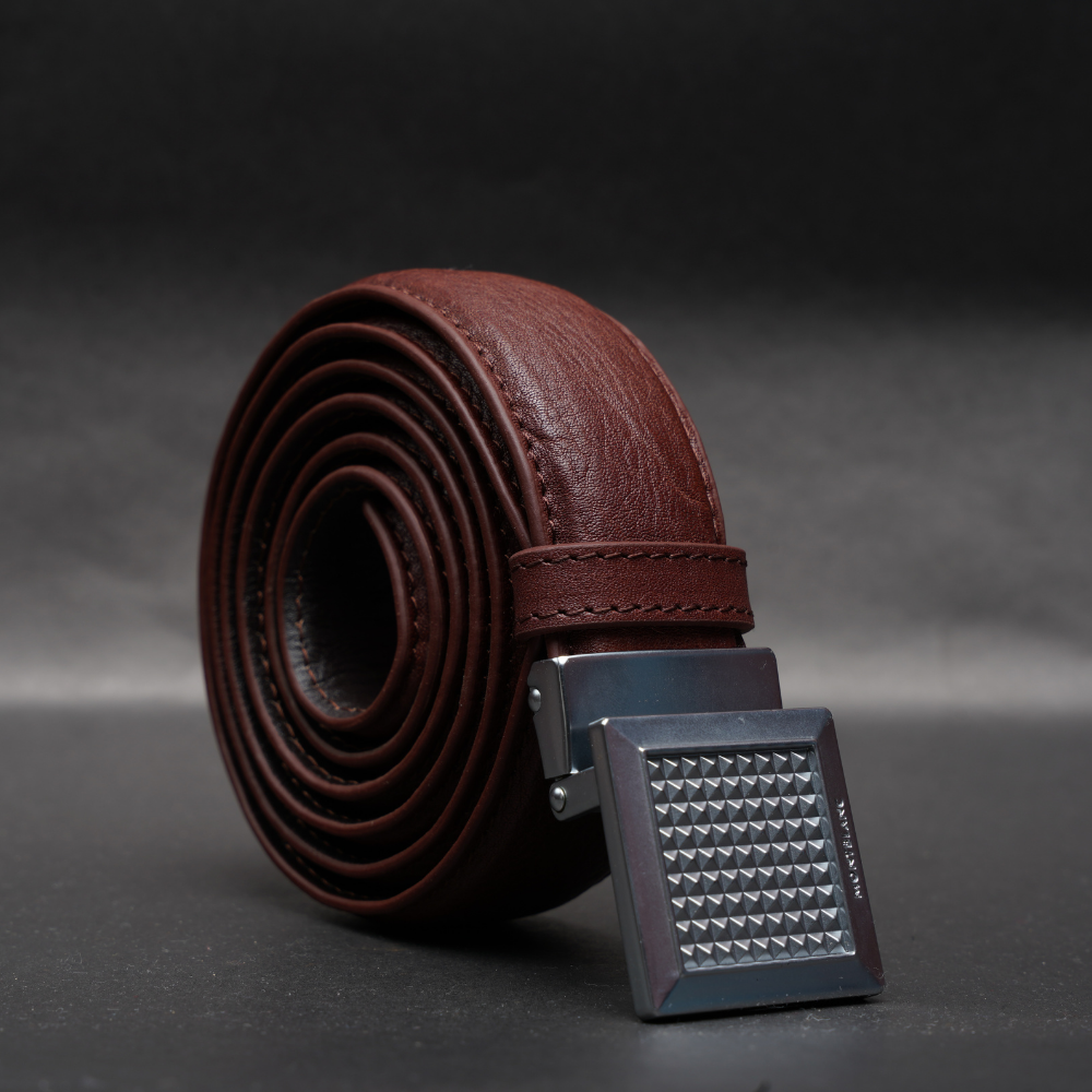 Zays Handcrafted Genuine Leather Belt for Men – Premium Quality, Adjustable, Stylish & Durable (ZMB164-Antique Brown)