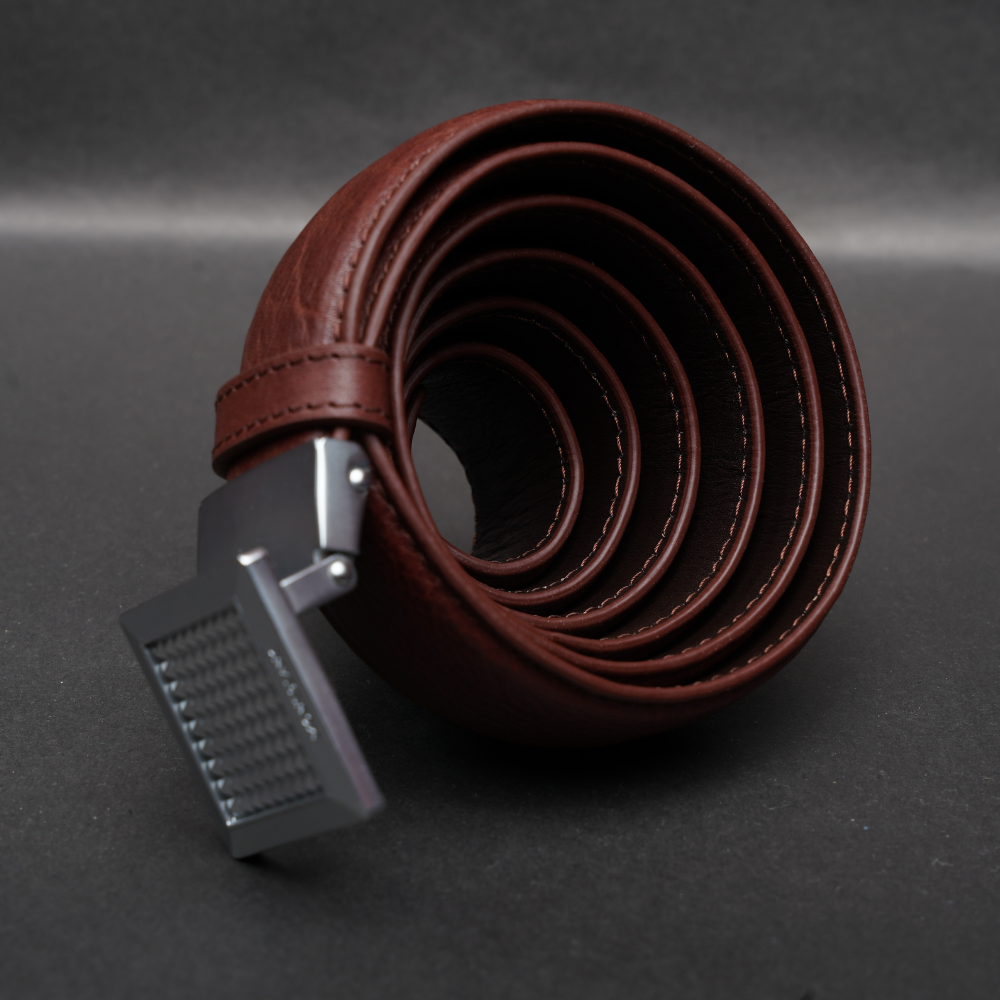 Zays Handcrafted Genuine Leather Belt for Men – Premium Quality, Adjustable, Stylish & Durable (ZMB164-Antique Brown) - Image 5