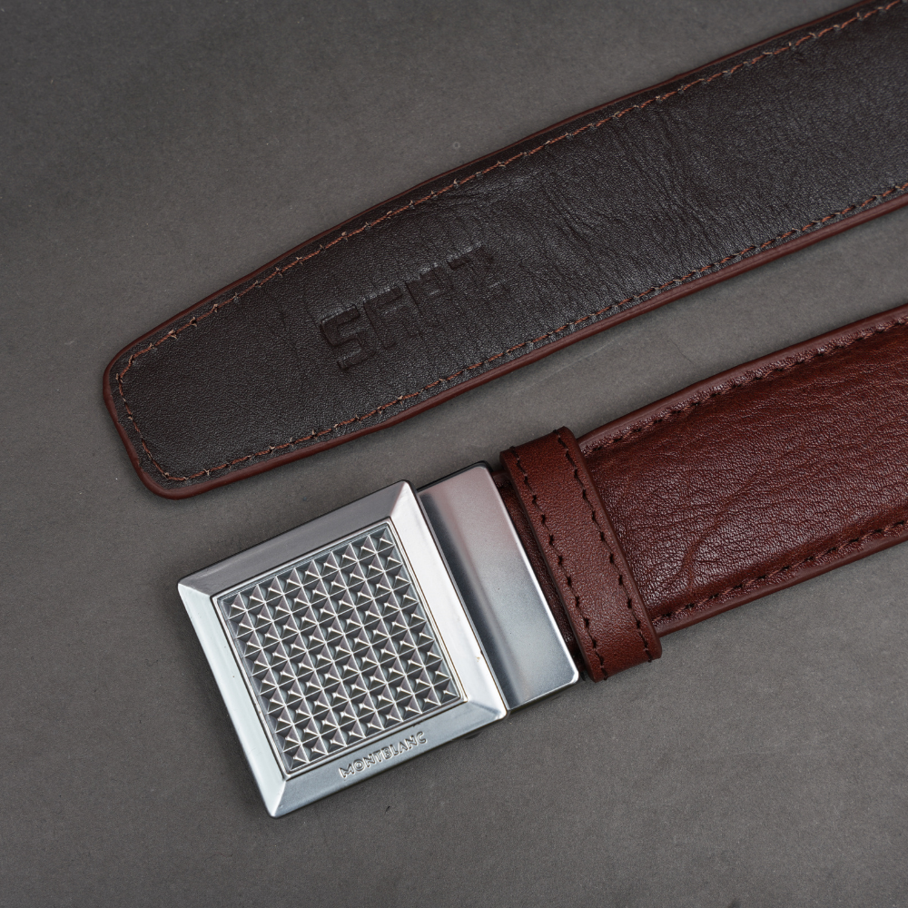 Zays Handcrafted Genuine Leather Belt for Men – Premium Quality, Adjustable, Stylish & Durable (ZMB164-Antique Brown) - Image 3