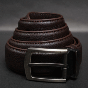 Alternative view of Zays Handcrafted Genuine Leather Belt for Men – Premium Quality, Adjustable, Stylish & Durable (ZMB163-Chocolate)