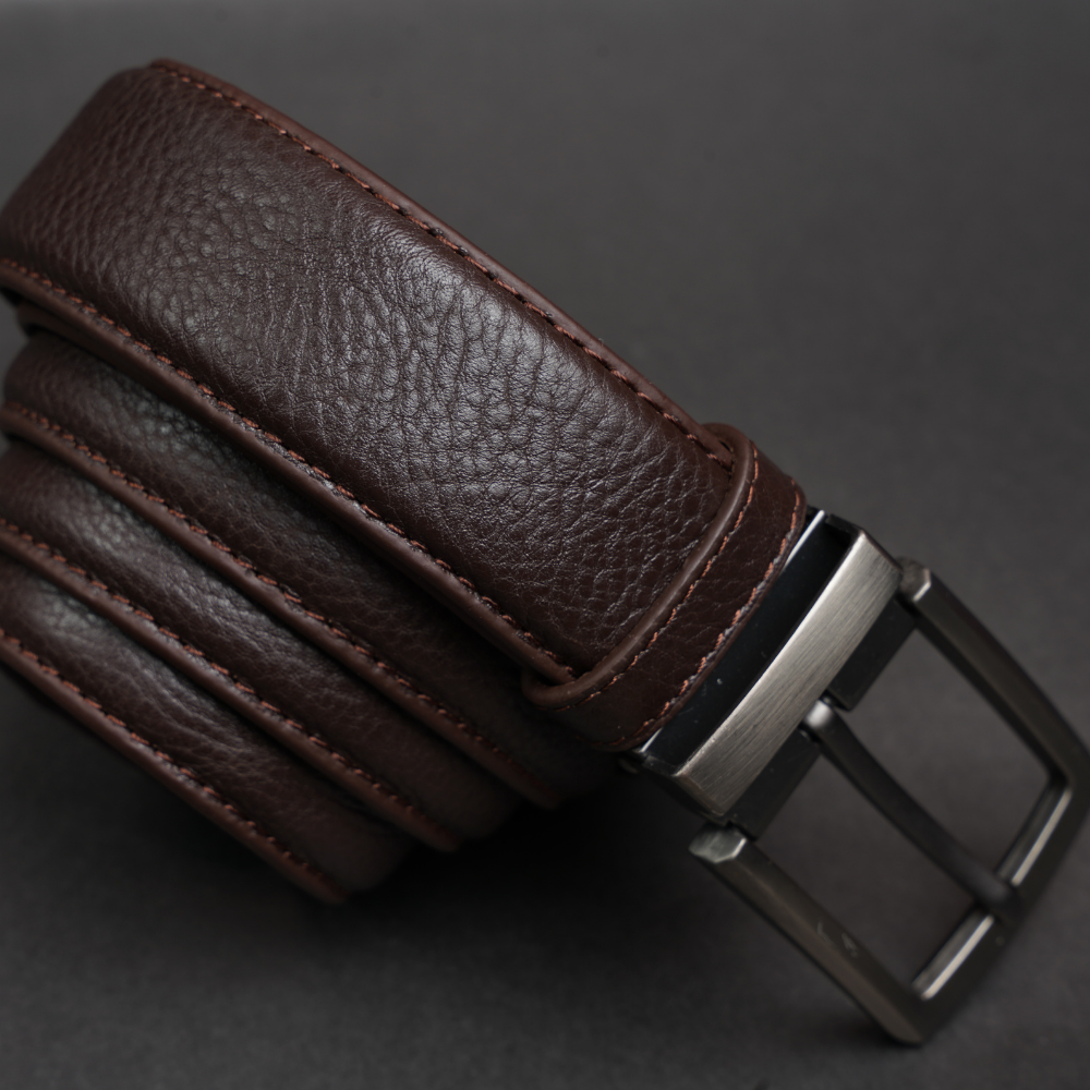 Zays Handcrafted Genuine Leather Belt for Men – Premium Quality, Adjustable, Stylish & Durable (ZMB163-Chocolate) - Image 6