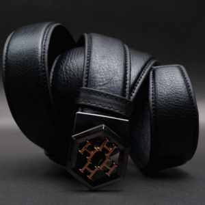 Alternative view of Zays Handcrafted Genuine Leather Belt for Men – Premium Quality, Adjustable, Stylish & Durable (ZMB174-Black)