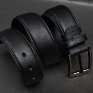 Alternative view of Zays Handcrafted Genuine Leather Belt for Men – Premium Quality, Adjustable, Stylish & Durable (ZMB162-Black)