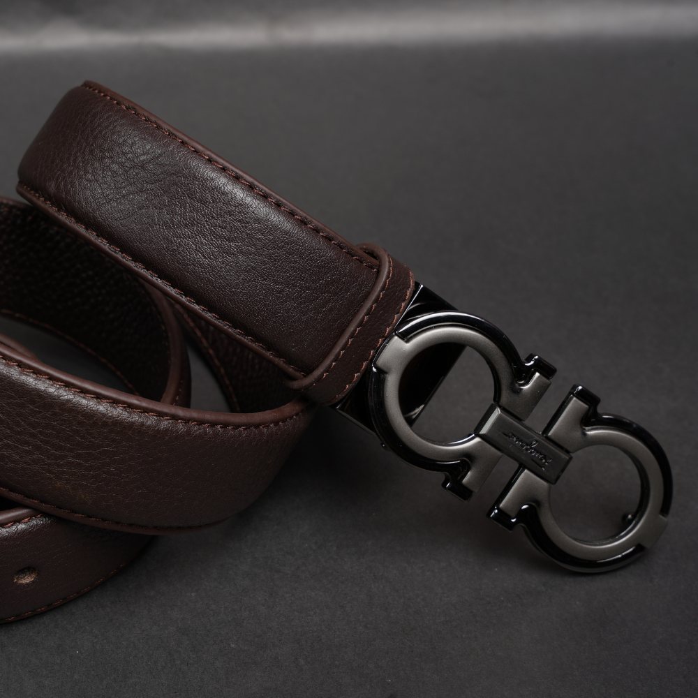 Zays Handcrafted Genuine Leather Belt for Men – Premium Quality, Adjustable, Stylish & Durable (ZMB158-Chocolate) - Image 4